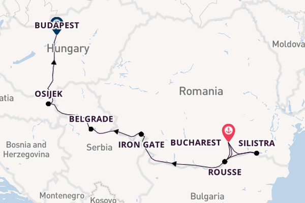Danube from Bucharest, Romania with the Scenic Jasper  