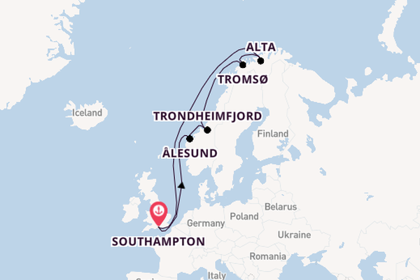 Norway from Southampton, England with the Majestic Princess