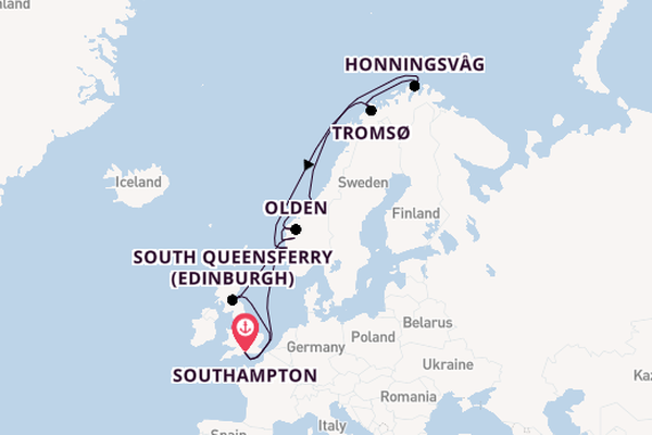 Norway from Southampton, England with the Sky Princess 