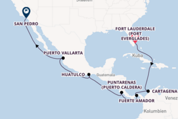 Fort Lauderdale (Port Everglades), Panamakanal und San Pedro genießen