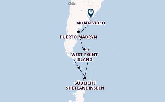 Südamerika ab Ushuaia, Argentinien auf der MS Fridtjof Nansen