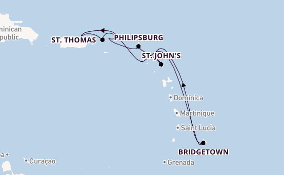 Caribbean vanaf San Juan, Puerto Rico met de Norwegian Prima