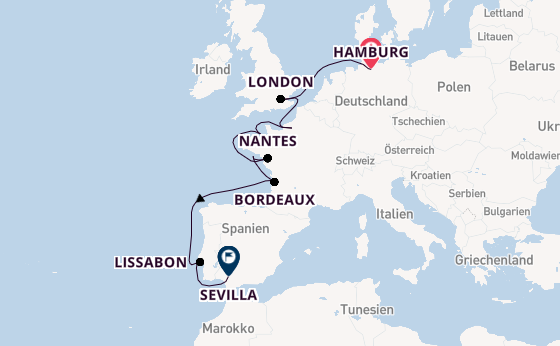 England ab Hamburg auf der HANSEATIC nature