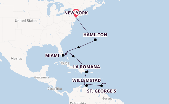 Caribbean vanaf New York, United States met AIDAluna