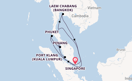India's Golden Triangle & Taj & Tigers Tour with Singapore Stay and Malaysia & Thailand Cruise