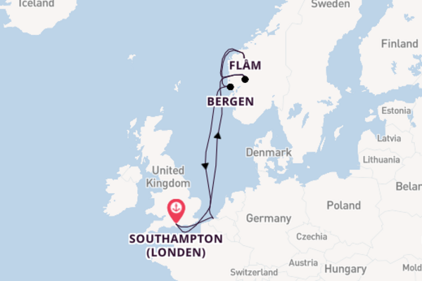 Noorwegen vanaf Southampton (Londen), Engeland met de Celebrity Apex