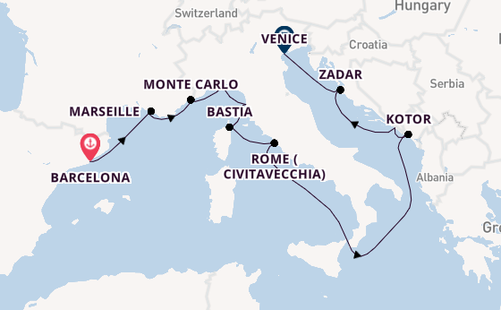 Mediterranean Sea from Barcelona, Spain with the Nautica