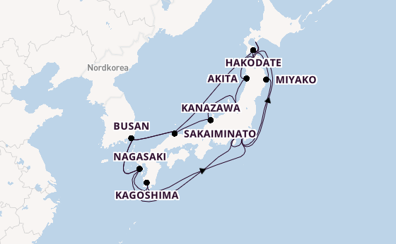 Japan ab Tokio, Japan auf der Sapphire Princess