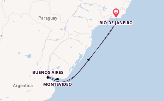 Zuid-Amerika vanaf Rio de Janeiro, Brazilië met de MSC Splendida