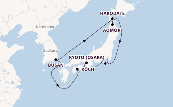 Japan ab Yokohama (Tokio), Japan auf der Celebrity Solstice