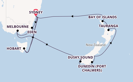 New Zealand from Sydney, Australia with the Norwegian Spirit 