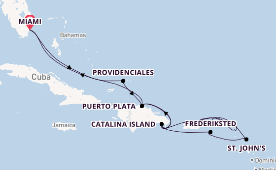 Caribbean vanaf Miami, Verenigde Staten met de EXPLORA III