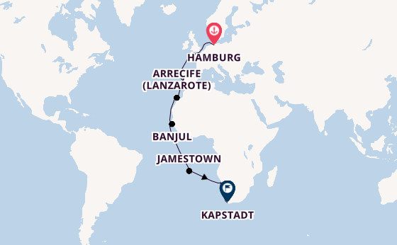 Afrika ab Hamburg auf der Amera
