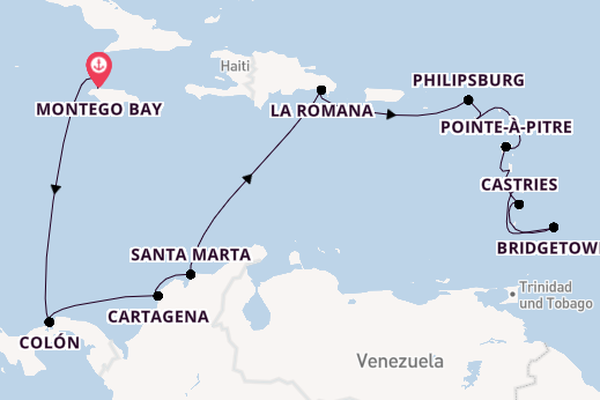 Karibik ab Montego Bay auf AIDAluna