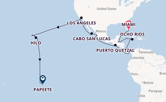 Midden-Amerika vanaf Miami, Verenigde Staten met de Seven Seas Splendor