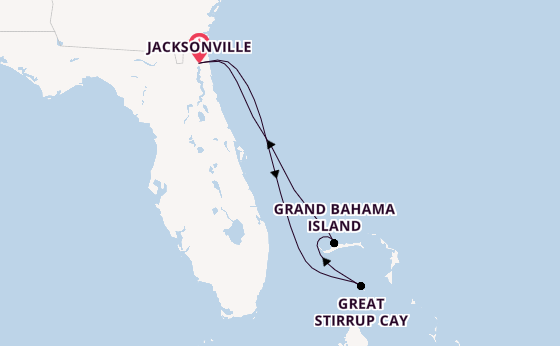 Caribbean from Jacksonville, Florida, USA with the Norwegian Dawn