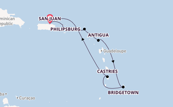Caribbean from San Juan, Puerto Rico with the Emerald Princess