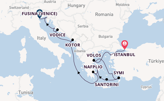 Eastern Mediterranean from Istanbul, Turkey with the Seabourn Ovation 