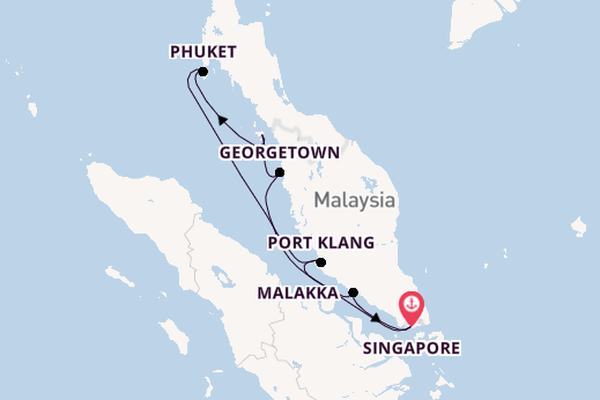 Zuidoost-Azië vanaf Singapore, Singapore met de Seabourn Encore