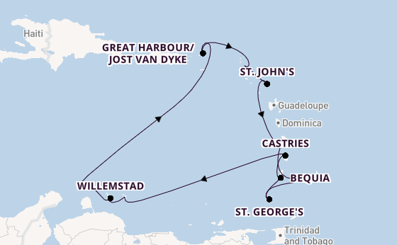 Zuidelijke Caraïben vanaf Bridgetown, Barbados met de Silver Spirit