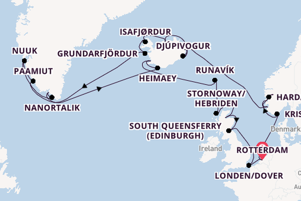 Arctica vanaf Rotterdam, Nederland met de Nieuw Statendam