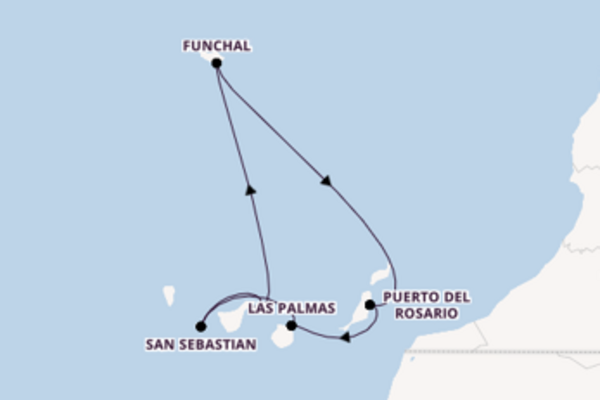 8daagse cruise naar Las Palmas