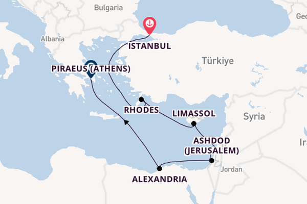 Eastern Mediterranean from Istanbul, Turkey with the Seven Seas Mariner