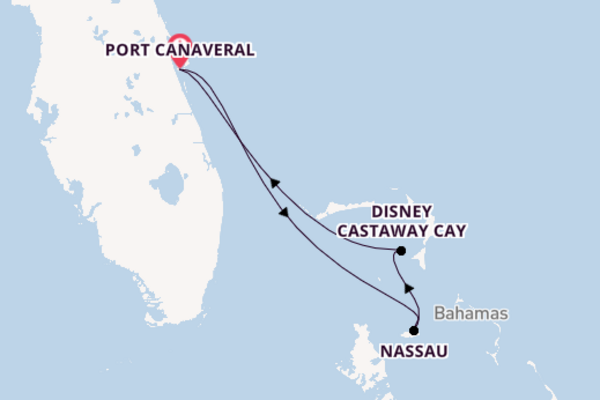 Karibik ab Port Canaveral, USA auf der Disney Fantasy