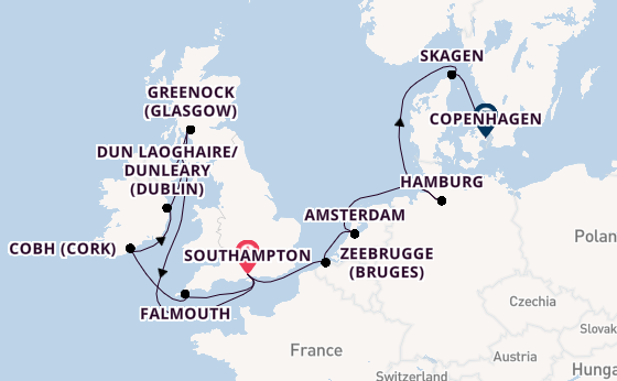 British Isles from Southampton, England with the Regal Princess