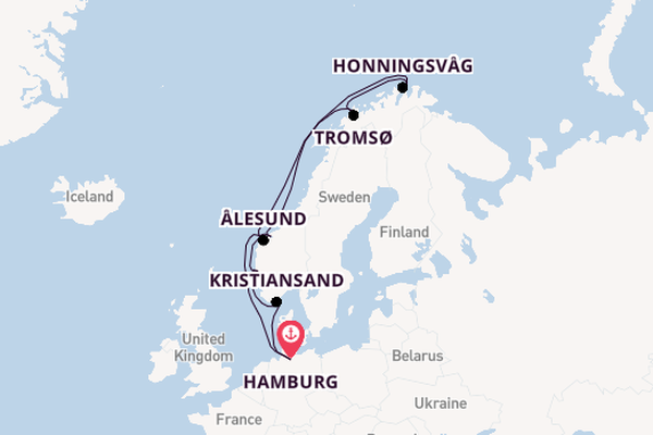 Noorwegen vanaf Hamburg, Duitsland met de MSC Preziosa