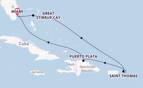 Caribbean from Miami, Florida with the Norwegian Luna