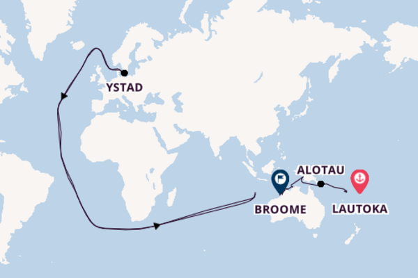 Australië vanaf Lautoka, Fiji met de Seabourn Pursuit