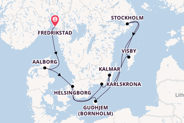 Scandinavia from Fredrikstad, Norway (AU) with the Le Laperouse 