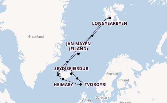 Arctica vanaf Reykjavik, IJsland met de Seabourn Pursuit