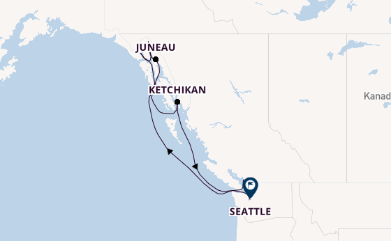 Alaska ab Vancouver, Kanada auf der Westerdam