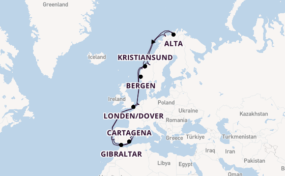 Noorwegen vanaf Rotterdam, Nederland met de Nieuw Statendam