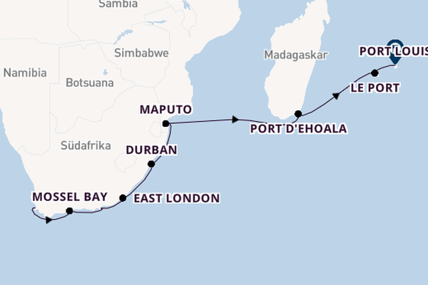 Afrika ab Kapstadt, Südafrika auf der EUROPA 2