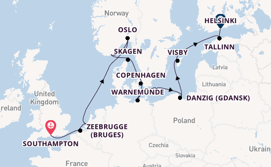 Norway from Southampton, England with the Regal Princess