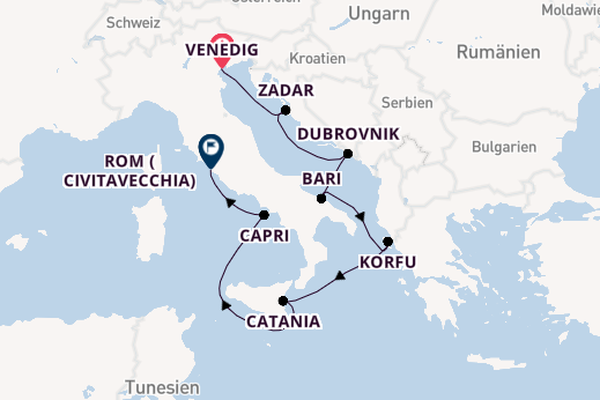 Mittelmeer ab Venedig, Italien auf der Nautica