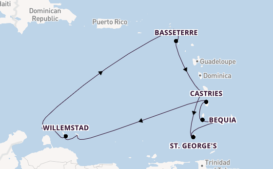 Zuidelijke Caraïben vanaf Bridgetown, Barbados met de Silver Spirit