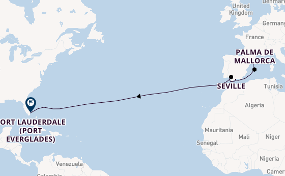 Transatlantic from Barcelona, Spain with the Legend of the Seas