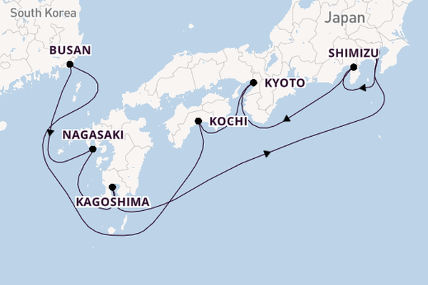 Japan from Yokohama (Tokyo), Japan with the Celebrity Millennium