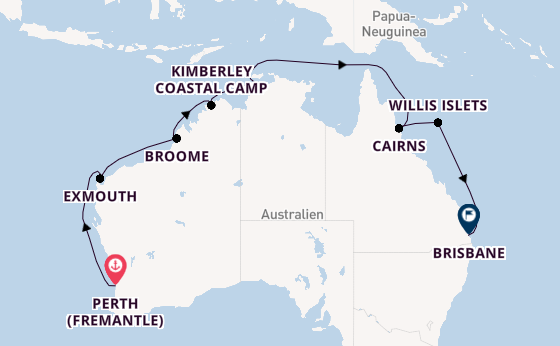 Australien ab Perth (Fremantle), Australien auf der Grand Princess