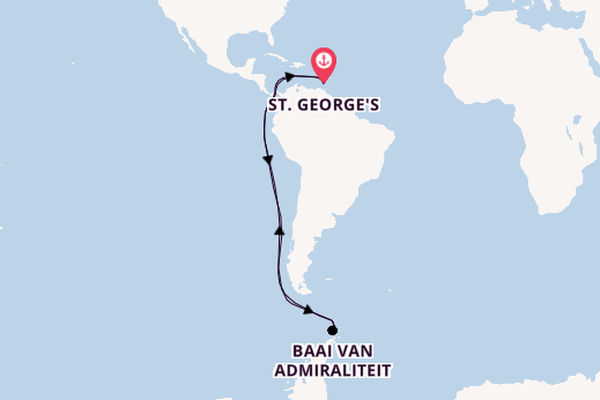 Zuidelijke Caraïben vanaf St. George's, Grenada met de Star Clipper