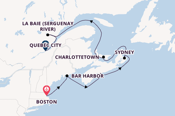 New England from Boston, Massachusetts with the Norwegian Gem