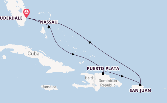 Caribbean vanaf Fort Lauderdale, Verenigde Staten met de Brilliance of the Seas
