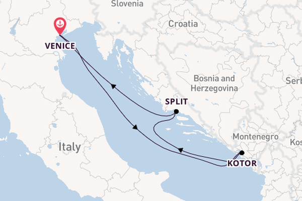Mediterranean Sea from Venice, Italy with the MSC Lirica