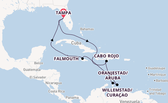 Caribbean from Tampa, Florida, USA with the Norwegian Gem