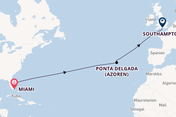 Transatlantik ab Miami auf der Queen Elizabeth