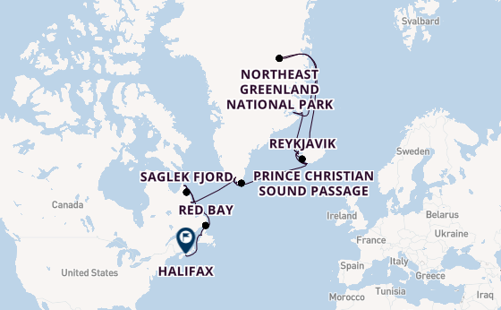 Transatlantic from Reykjavik, Iceland with the Seabourn Pursuit